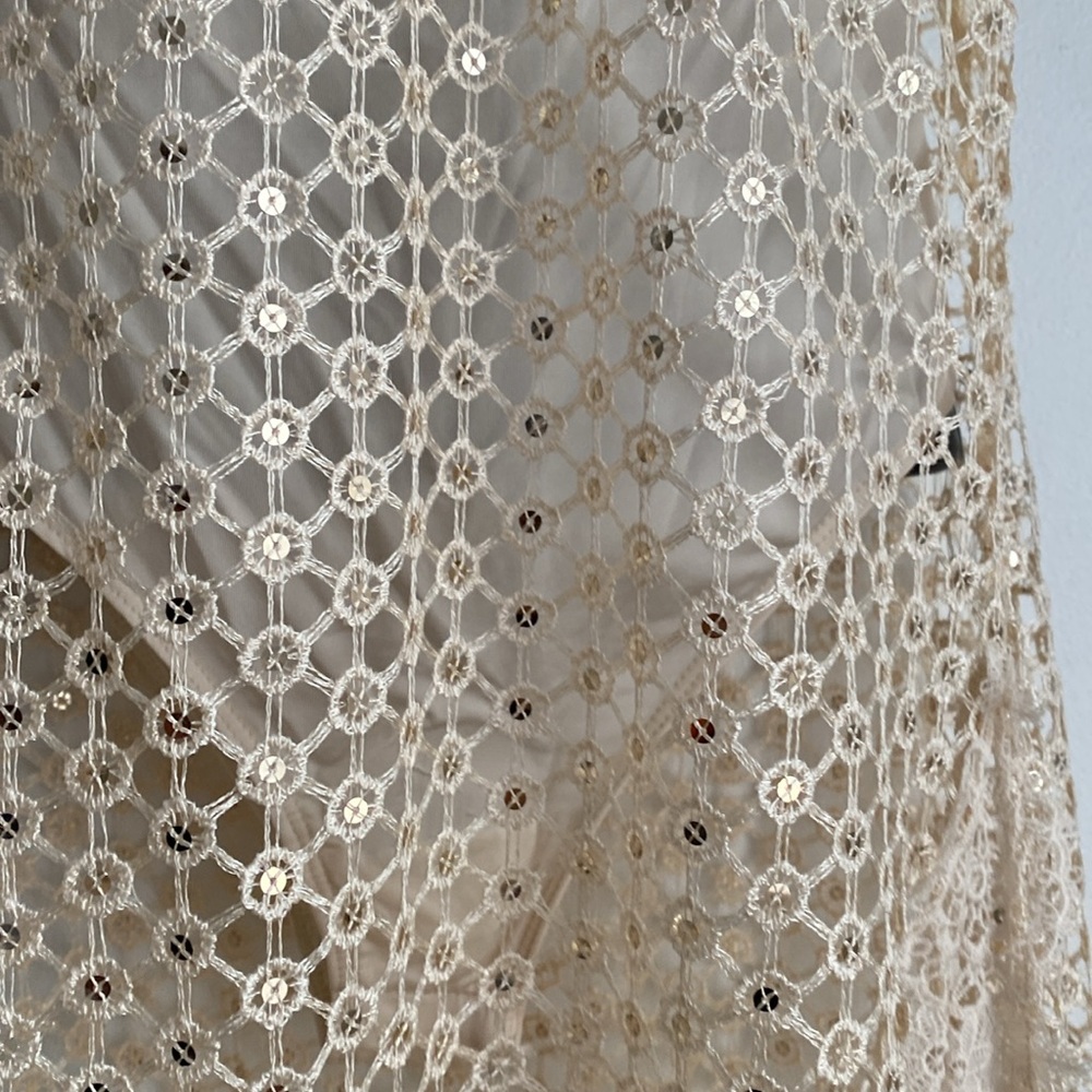 Free People Intimately Crochet Embellished Body Suit Dress Size Small - Picture 9 of 12